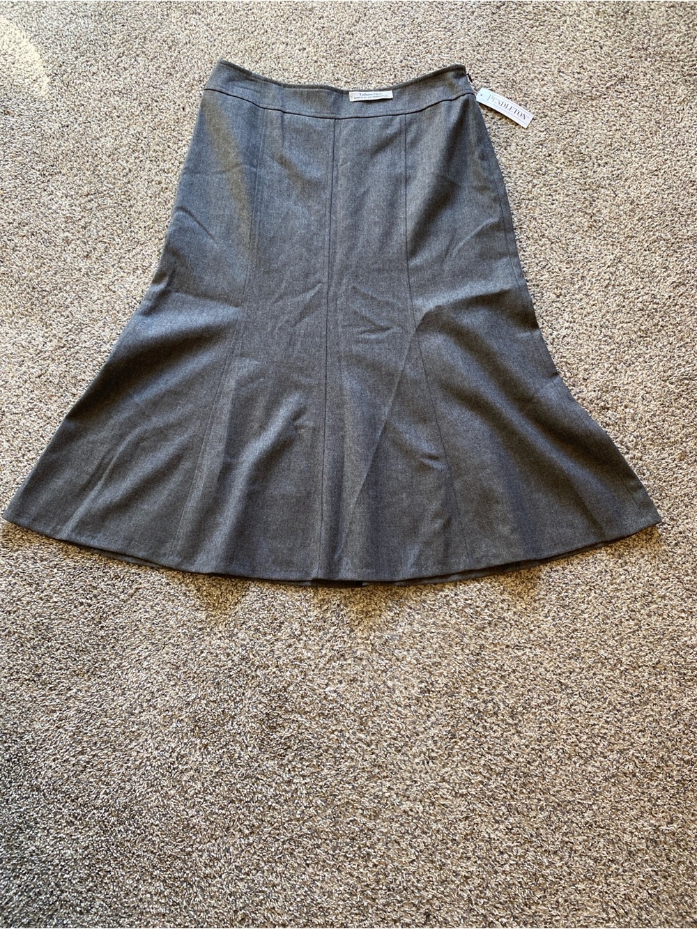 Pendleton NWT Women’s Gray 100% Virgin Wool A-Line Flared Skirt Size 6